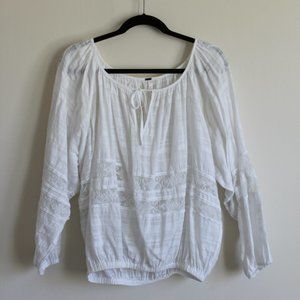 Free People White Peasant Blouse